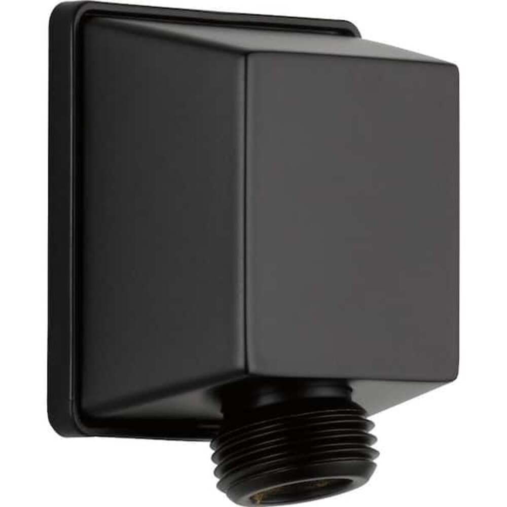 Delta 50570-BL Square Hand Shower Wall Elbow, Matte Black Finish
